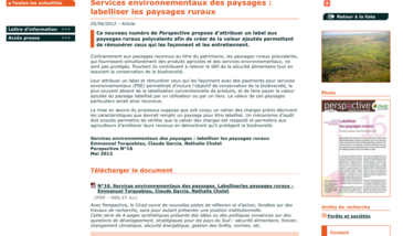 Services environnementaux des paysages : labelliser les paysages ruraux