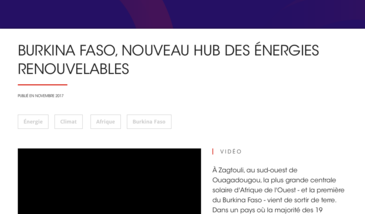 Burkina Faso, nouveau hub des énergies renouvelables