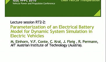 Parameterization of an electrical battery model for dynamic system simulation in EVs
