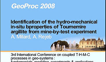 Identification of the hydro-mechanical in-situ properties of Tournemire argillite from mine-by-test experiment