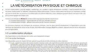 La météorisation physique et chimique