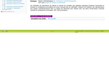 Module méthodologique M5 : L'Analyse en Composantes Principales (ACP)