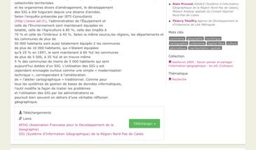 Mutualisation des siG : expériences urbaines et régionales / Savoir penser et partager l'information géographique : les siG