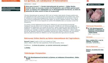 Le quinoa, un catalyseur d’innovations