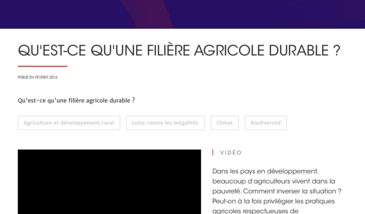 Qu’est-ce qu’une filière agricole durable ?