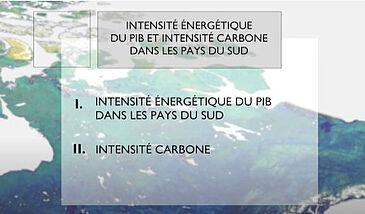 Intensité énergétique du PIB et intensité carbone dans les pays du Sud