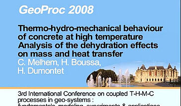 Thermo-hydro-mechanical behaviour of concrete at high temperature Analysis of the dehydration effects on mass and heat transfer