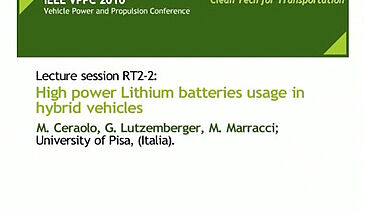 High power Lithium batteries usage in hybrid