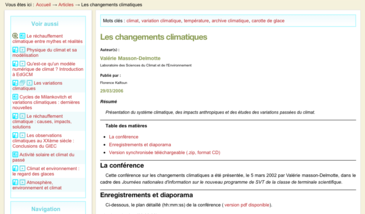 Les changements climatiques