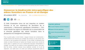 Conserver la biodiversité intra-spécifique des arbres forestiers en France et en Europe