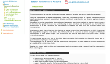 Botany. Architectural Analysis