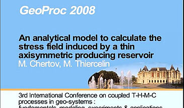 An analytical model to calculate the stress field induced by a thin axisymmetric producing reservoir