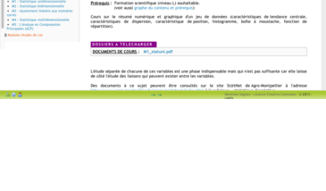 Module méthodologique M1 : Statistique unidimensionnelle