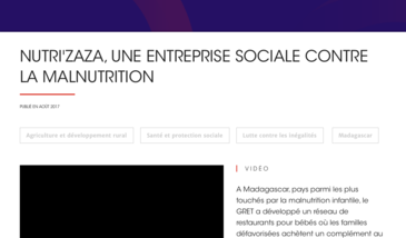 Nutri’Zaza, une entreprise sociale contre la malnutrition