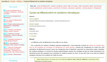 Cycles de Milankovitch et variations climatiques