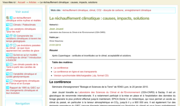 Le réchauffement climatique : causes, impacts, solutions