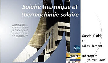 Solaire thermique et thermochimie solaire