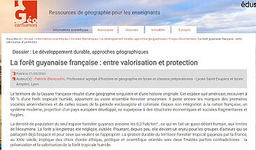 Brève, n° 2, 2005 : La forêt guyanaise française : entre valorisation et protection