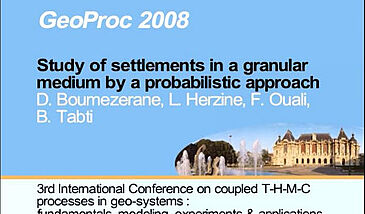 Study of settlements in a granular medium by a probabilistic approach