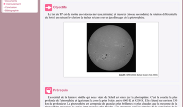 Mesure de la rotation différentielle du Soleil par l'observation des taches solaires